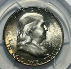 1958  FRANKLIN HALF DOLLAR  PCGS MS 64 / TONER