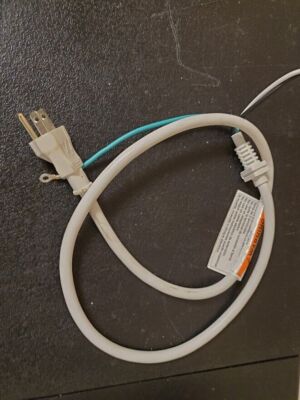 OEM Maytag Microwave Power Cord  W10654511 For MMV5227JZ0 Open Box