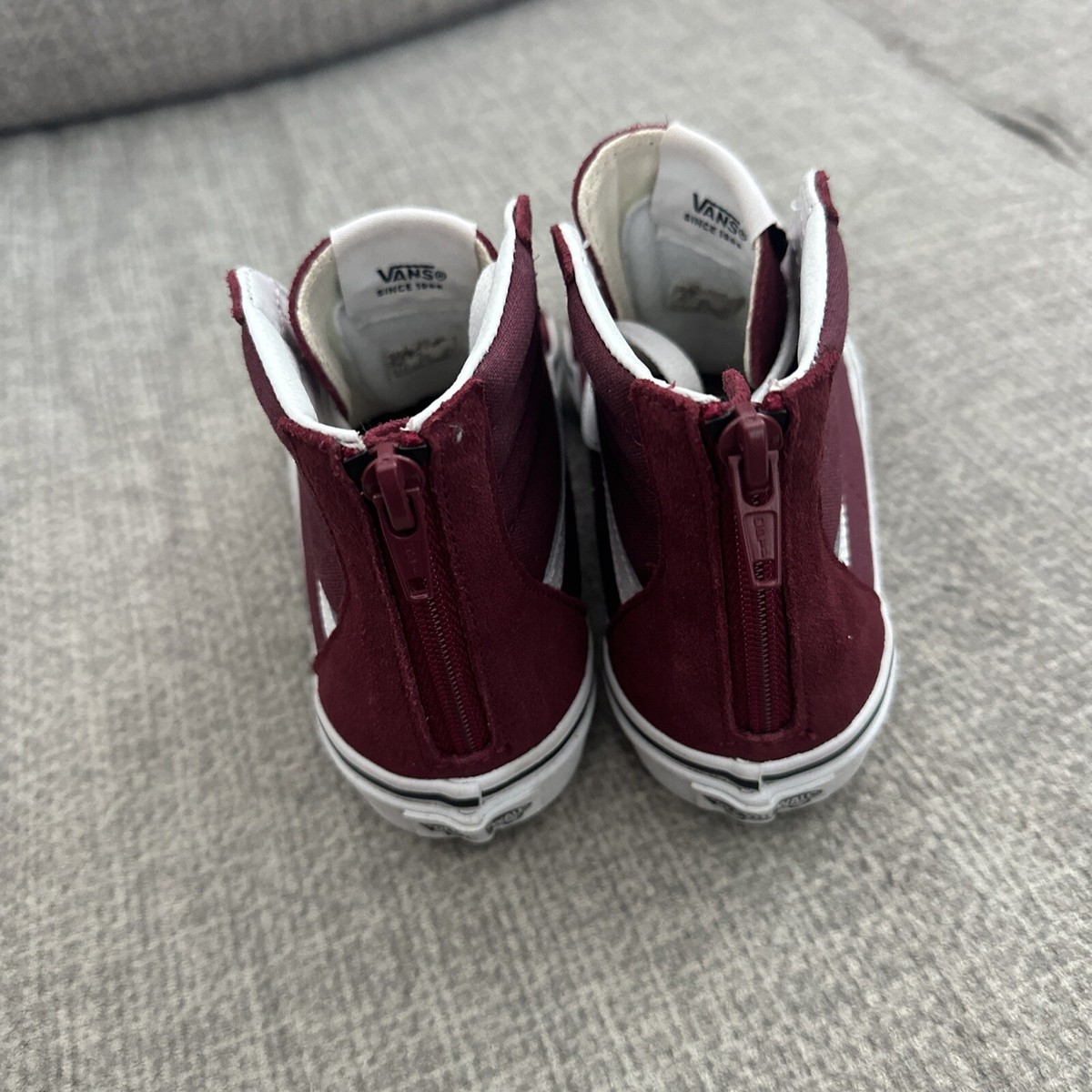 VANS Sk8 Hi Lite Zips Port Royal Wine Burgundy Classic High Top