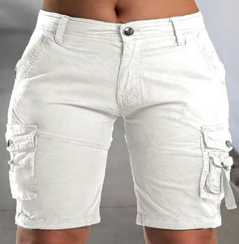 Flamingals Hiking Shorts for Women Flap Pocket Design Bermuda Cargo Shorts 4XL