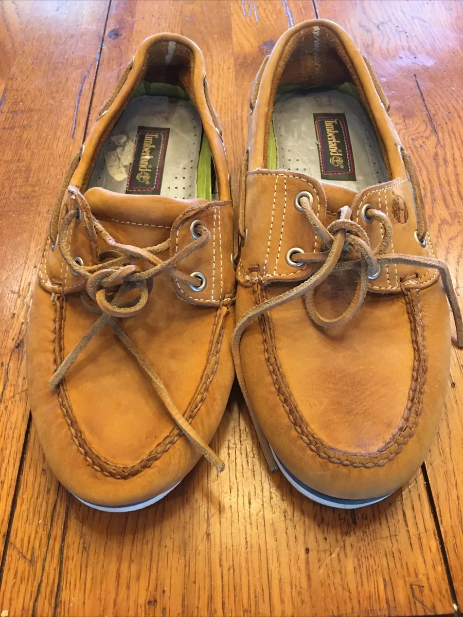 Timberland tan deals boat shoes
