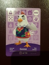 GOOSE ANIMAL CROSSING AMIIBO SERIES 1 CARD #082 TRACKED AU POST geniuine