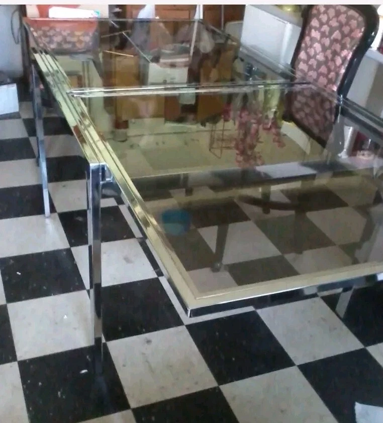 复古原装 Milo Baughman 扩展餐桌 美丽 — 第 3/4 张图片