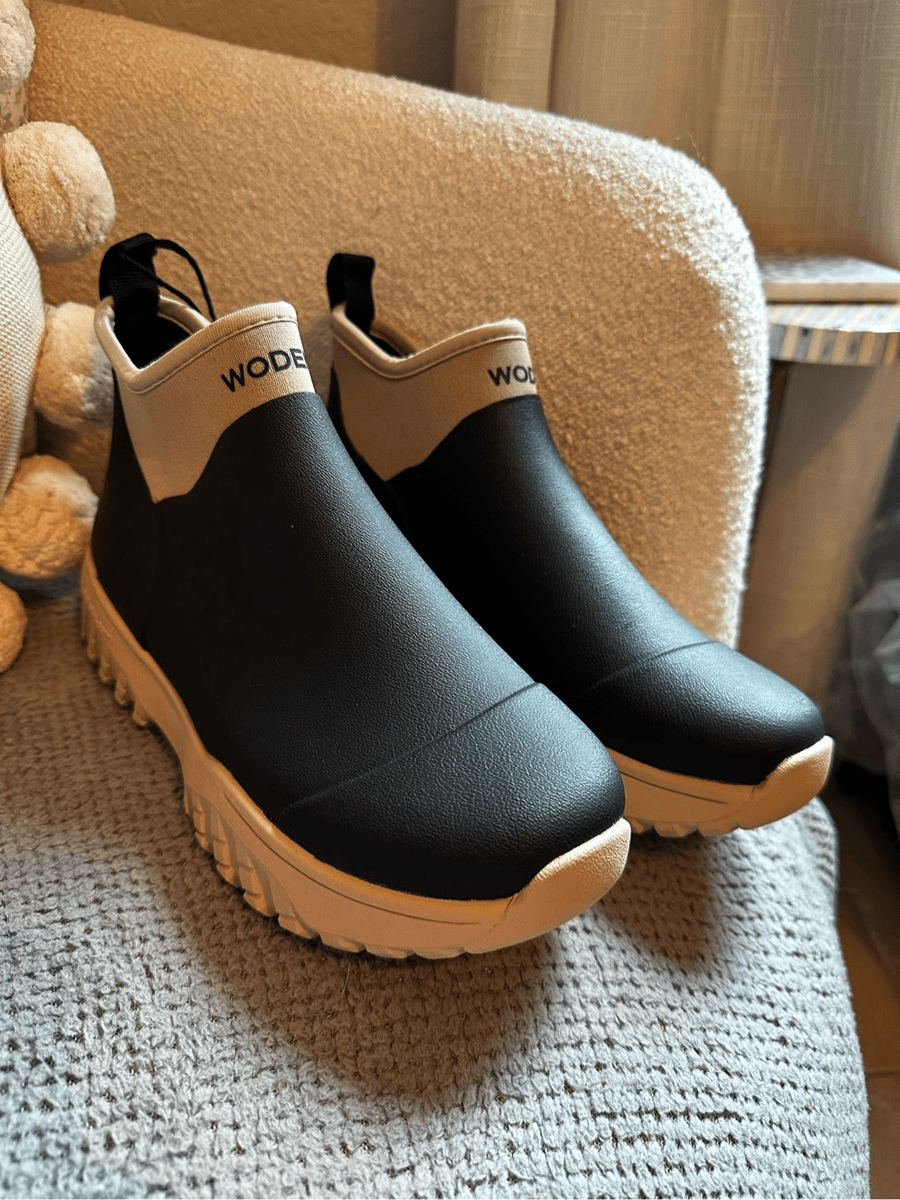 Woden Damen Gummistiefel IRENE WATERPROOF Black - Plateauabsatz