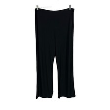 ASOS COLLUSION Wide Leg Pull On Pants Black Stretch High Rise 14