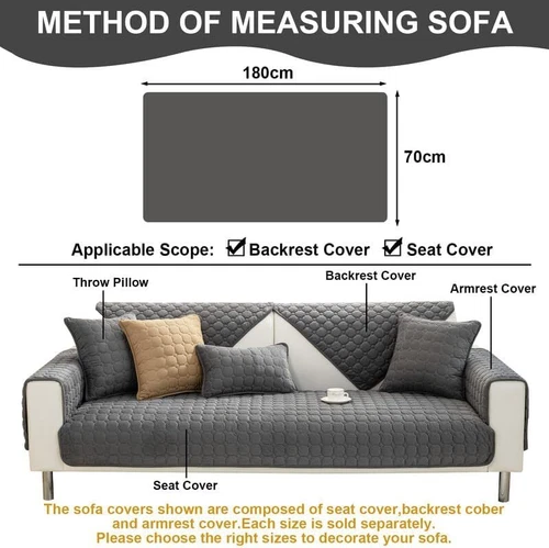 Verdicker Sofabezug Plüsch Sofakissen Karo rutschfest Sofabezug Sofa Handtuch USA - Bild 19 von 46