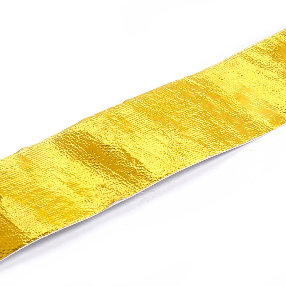 2"x15" Roll Self Adhesive Reflective Gold High Temperature Heat Shield Wrap Tape - Image 4 of 4