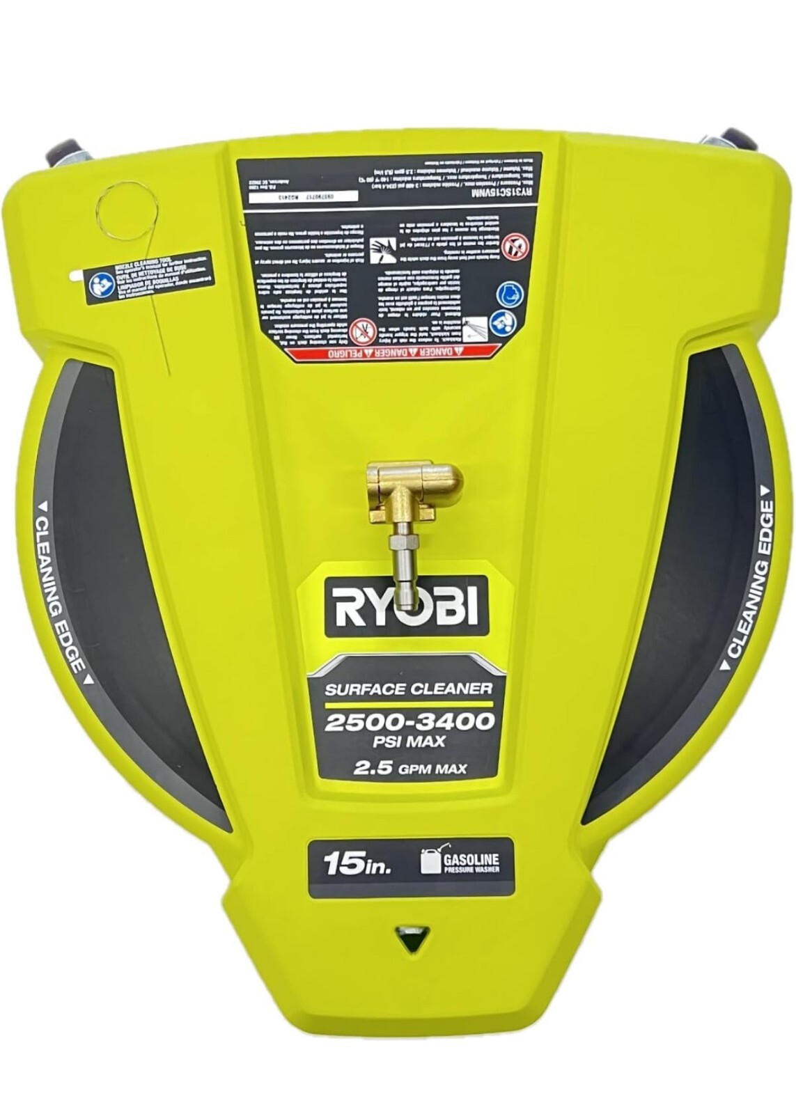 Ryobi 15 Inch 3400 PSI Gas Powered Pressure Washer Surface Cleaner with Wheels