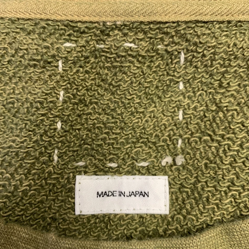 Sudadera VISVIM Talla L Jumbo SB Sudadera Verde Teñida Algodón Envejecido Cuello Redondo Foto 4 de 4