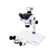 HengTianMei TX-350E Trinocular Stereo Zoom Microscope Equipped with a 4K Came...