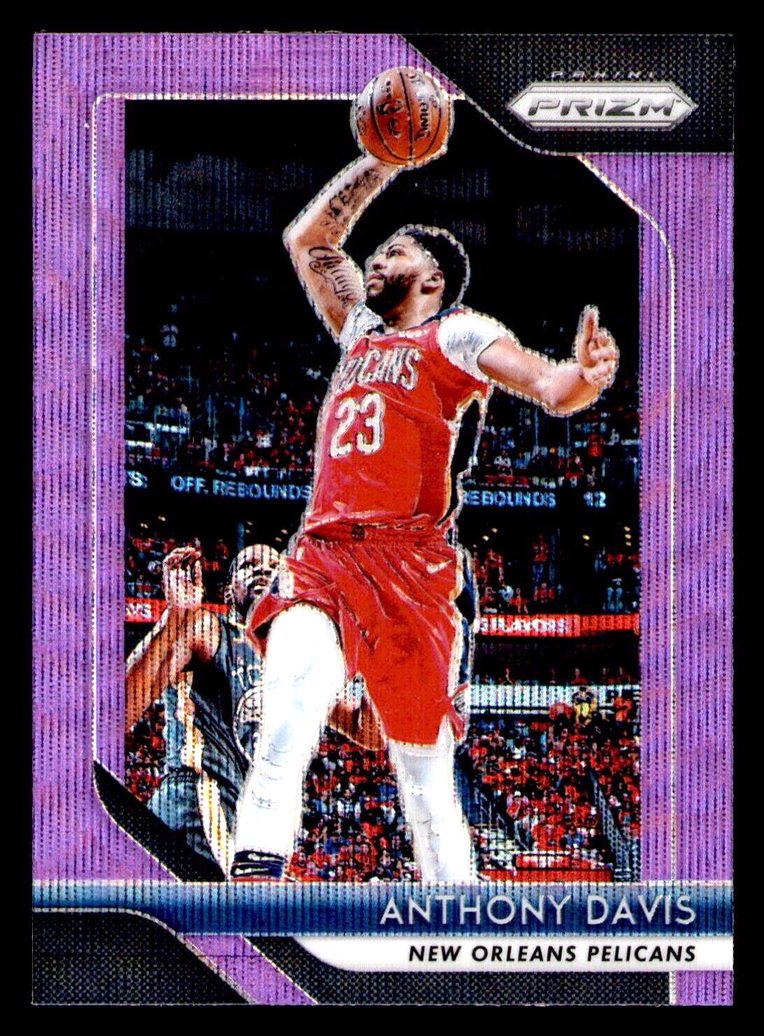 2018-19 Panini Prizm Anthony Davis Purple Wave Prizm #177 - New Orleans Pelicans
