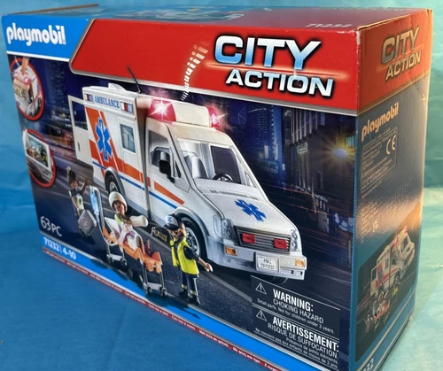 Playmobil City Life Buildable Hospital Ambulance with Sound 71232  NEW SEALED