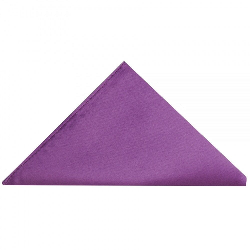 Plain Cadburys Purple Pocket Square Wedding Christening Formal Prom Hanky