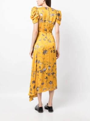 slim fit dress slacks ERDEM Size 8 Black & Yellow Dress – Labels Luxury main image 0