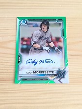 2021 Bowman Chrome Draft Cody Morissette 1st Green Refractor Auto #83/99