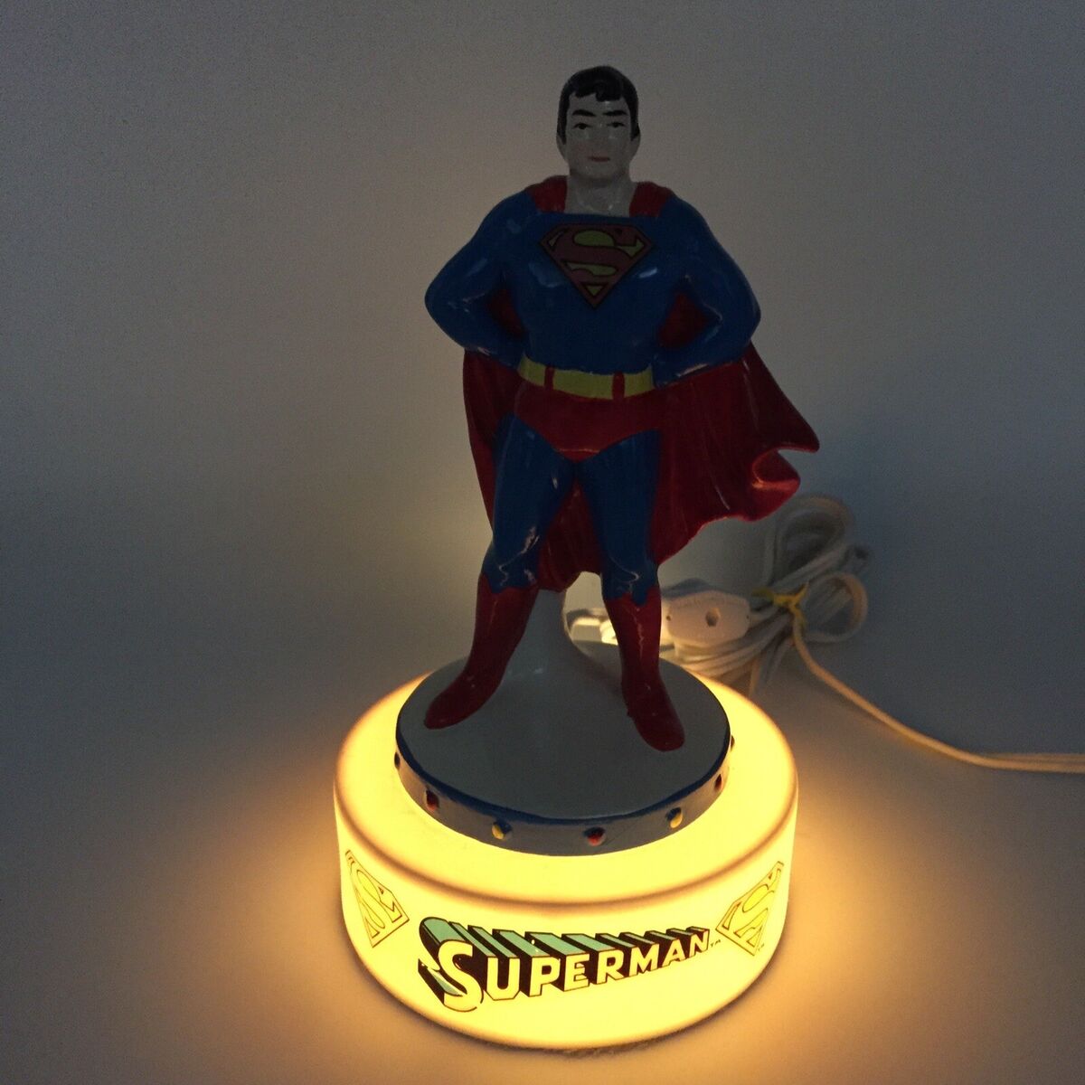 Superman Vtg 1978 Ceramic Table Lamp Night Light Price