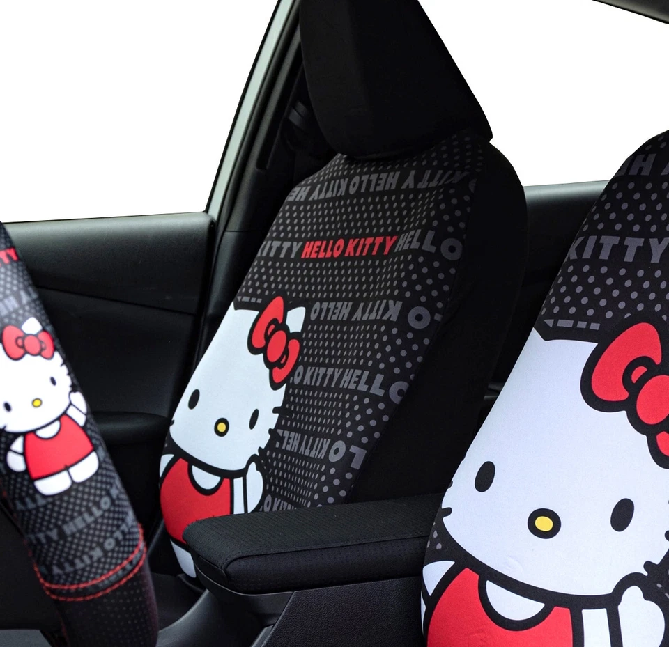 Juego completo de fundas de asiento de coche para Audi Hello Kitty Foto 3 de 4