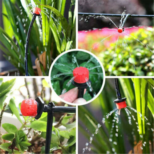 100x Adjustable Irrigation Micro Flow Dripper Drip Head Garden Hose Sprinklers - Picture 3 of 12