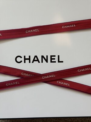 Limited Edition 2015 Chanel Red Iridescent Ribbon SOLD BY METRE ...