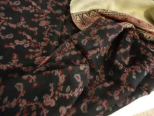 WOMEN'S FASHON PASHMINA BLACK MAROON FLORAL WARM SHAWL WRAP 78"LX 28"W