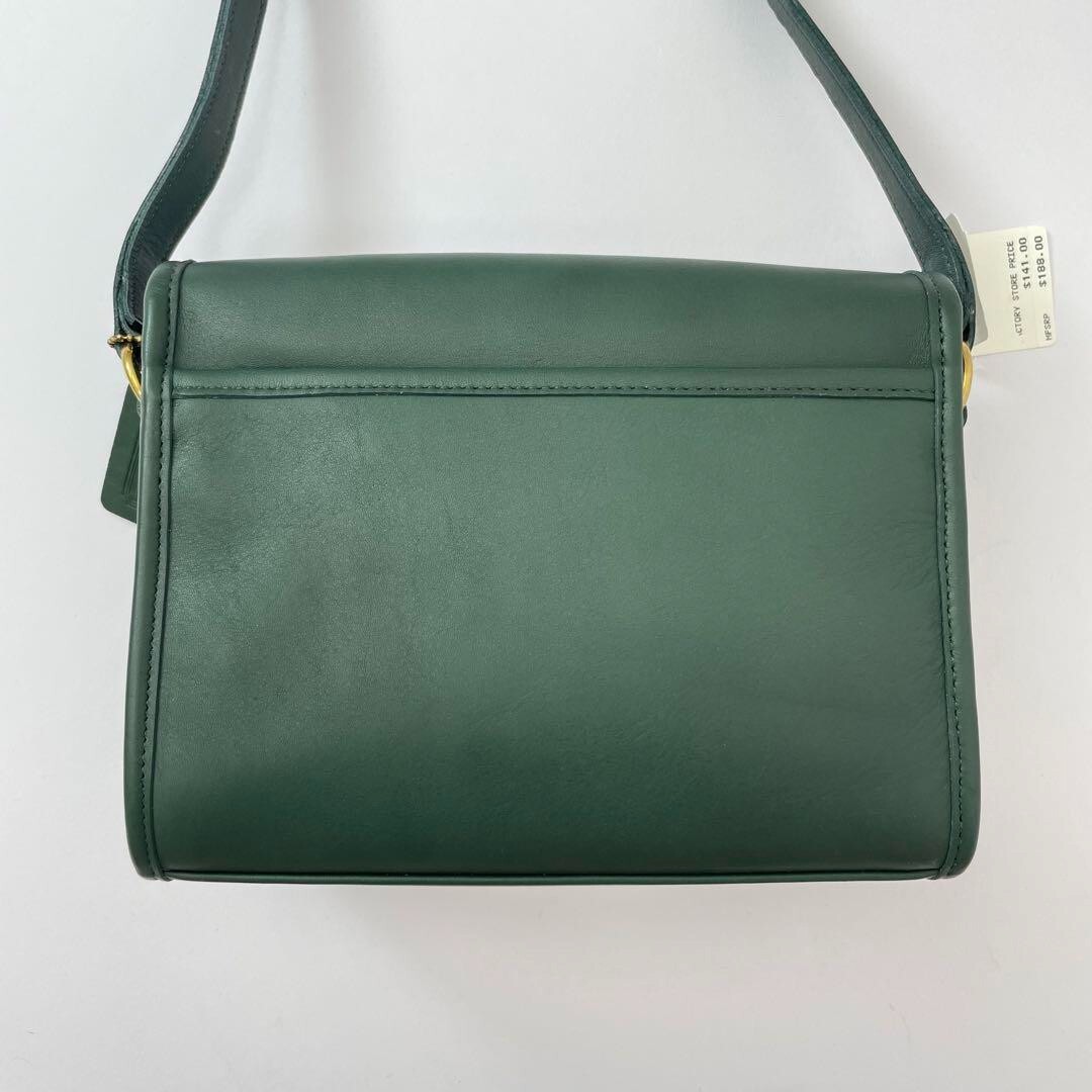 バッグ Vintage Coach shoulder bag leather green Coach Shoulder Bag Green Leather Turn lock Y2K vintage #305