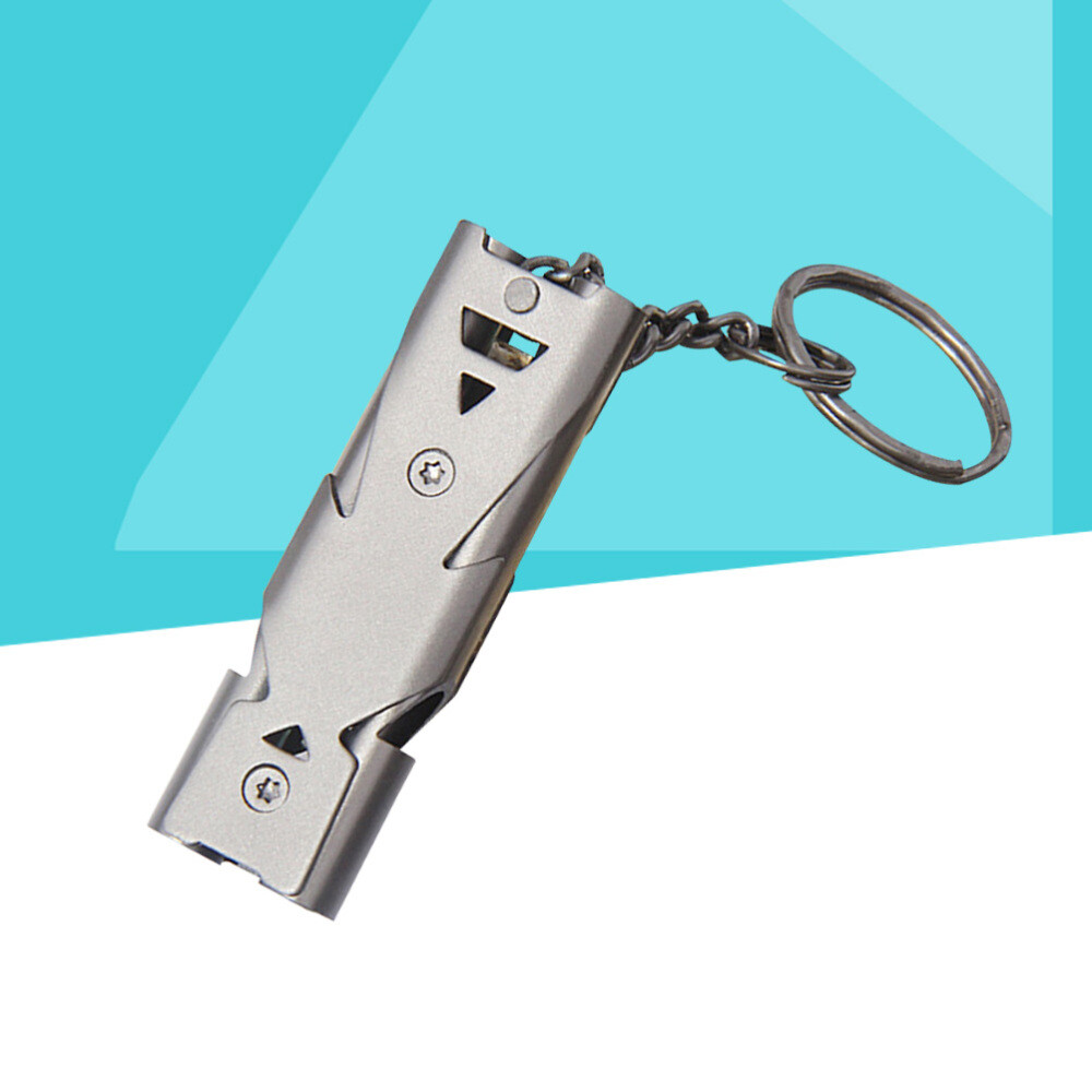 Whistle Travel Outdoor Emergency Keychain Double Tubes Whistles - Main Image