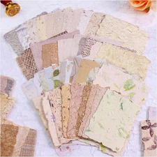 84 Sheets Small Textured Scrapbook Paper and 3D Embossed Collage Paper, Handmade