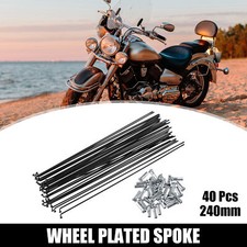 40 Stück Fahrrad Stahlspeichen 14G 240mm Länge mit Nippeln Ersatz