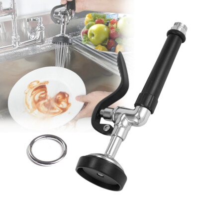 #ad High Pressure Kitchen Pre Rinse Spray Sink Head Sprayer Commercial Spray Valve $29.99