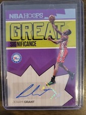 2016-17 NBA Hoops Basketball Card Jerami Grant Great SIGnificance Auto #51 SU