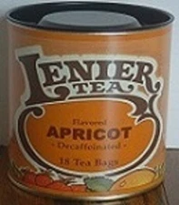 Lenier's Decaf. Apricot English Style No String Or Tags Tea Bags 18 Count Tins