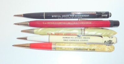 Mechanical Pencils  Dale Carnegie Course, 7 Shields Bar, L. R. Kerns 5 Vintage 