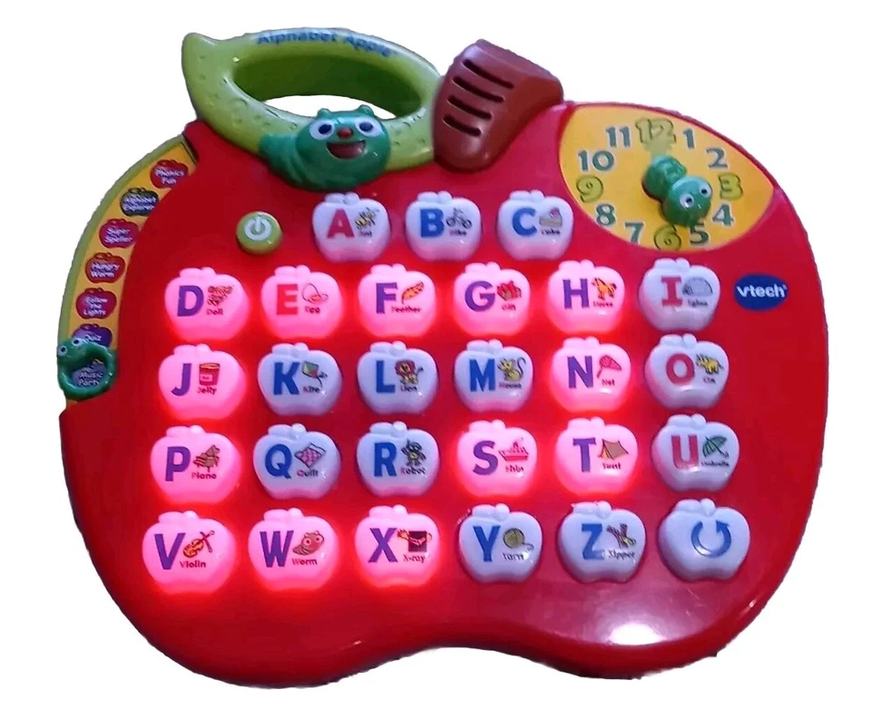 Vtech Alphabet Apple ABC Learning Toy Letters Time Phonics Words Tested Works - Image 2 of 4