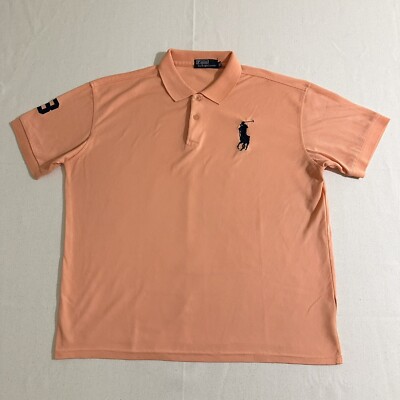 Polo Ralph Lauren Big Pony Number 3 Orange Shirt Size XXL (Runs