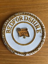 Bedfordshire Craft Provincial Grand Registrar Apron Badge (Full Dress)