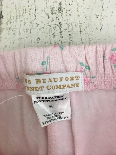 Beaufort Bonnet Company Best Buds Pink Floral Sweatpants Pima Girls Sz 6 NWT - Picture 7 of 11