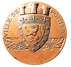 POITIERS .MEMBERS PALMES ACADEMIC ..A.M.O.P.A.1975 BRONZE MEDAL 5 CM