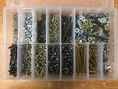 BA, BOXED SORTIMENT, ÜBER 1.000 Nein, MUTTERN,SCHRAUBEN, PAN, CSK, SCHLITZ, POZI, UNTERLEGSCHEIBEN