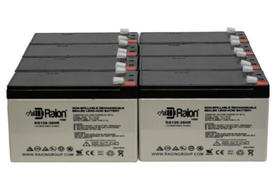Raion 12V 9Ah Battery For MGE Pulsar Evolution 3000 Tower - 8 Pack