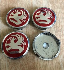 Vauxhall Red Hub Alloy Caps Wheel Centre Cap Set of 4 Astra Corsa 60mm