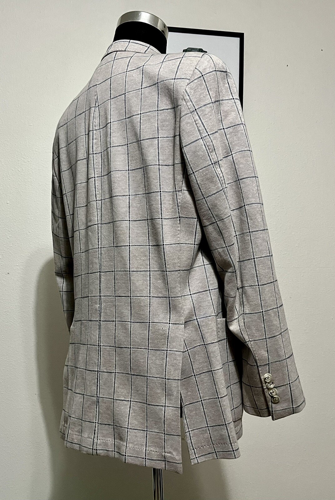 ROBERT TALBOTT - Large - Gray Beige Windowpane 10… - image 5