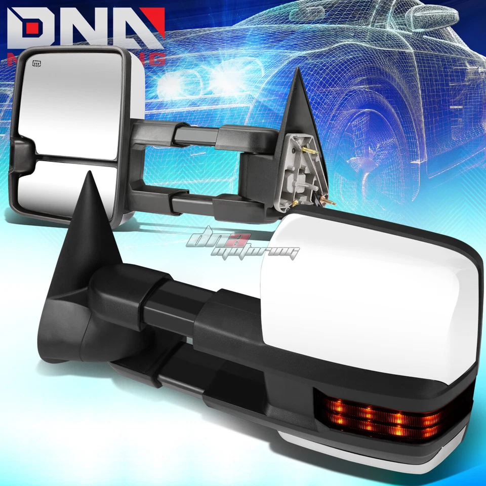 PARA TAHOE AVALANCHE 2003-2006 PAR ALIMENTACIÓN + ÁMBAR SEÑAL LED ESPEJO RETROVISOR CROMADO Foto 3 de 4