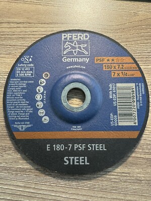 Pferd 60009 7'' x 1/4'' Grinding Wheel, 7/8'' AH   A 24 R PSF- STEEL 