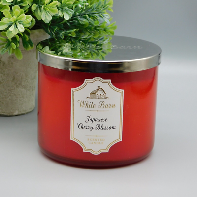 Bath & Body Works White Barn JAPANESE CHERRY BLOSSOM 3-Wick