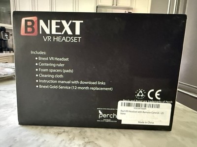 Bnext VR Headset with Remote Control Black/Red Smartphone Virtual Reality - NEW 
