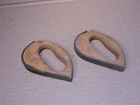 Lot of 2 Small Vintage Auto Body Files Rasps Wood Handle Curved 5"