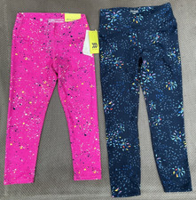 NEW LOT OF 2 GIRLS Print Capris/Leggings ALL IN MOTION, MEMBERS MARK sz 7-8
