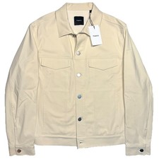 THEORY Mens River Neoteric Twill Button Front Jacket Ivory White XL MSRP 325