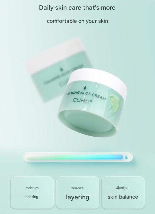 KIM JEONG MOON ALOE Cure Calming Aloe Cream 50g Hydrating Nourishing K-Beauty