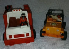 Fisher-Price Adventure People Trailblazer Jeep W. 1983 Little People Fire Pumper